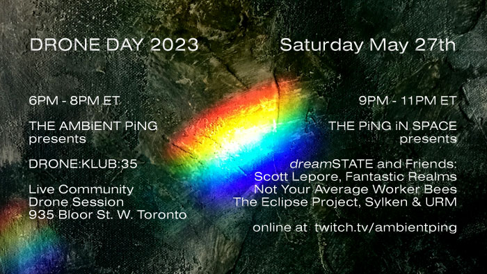 Poster for Drone Day 2023 events by AMBiENT PiNG